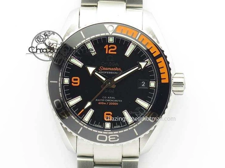 0404 Trendy 2016 Planet Ocean 43.5mm SS V6F Best Edition Black Dial On SS Bracelet A 8210